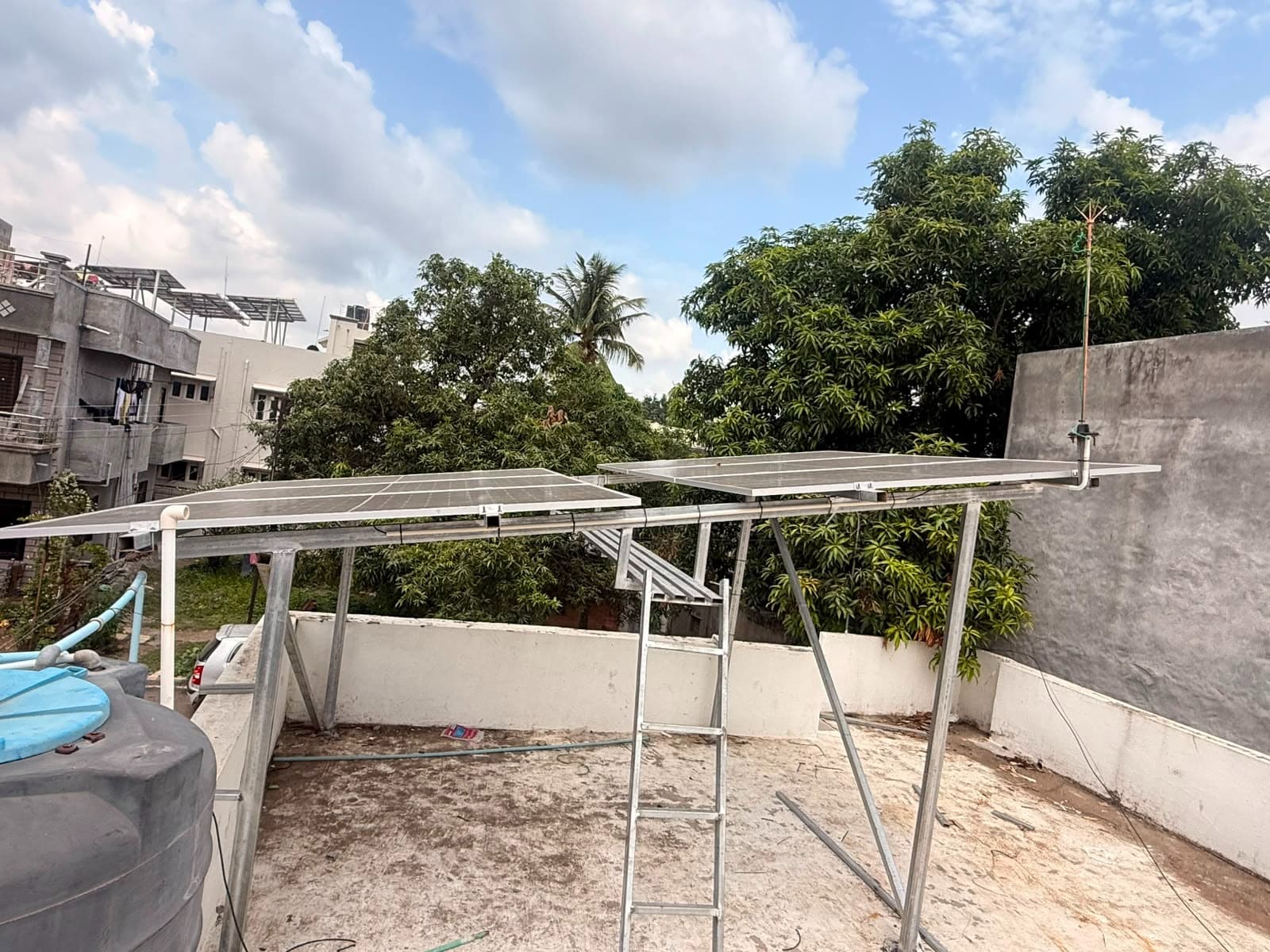 Completed solar installation project